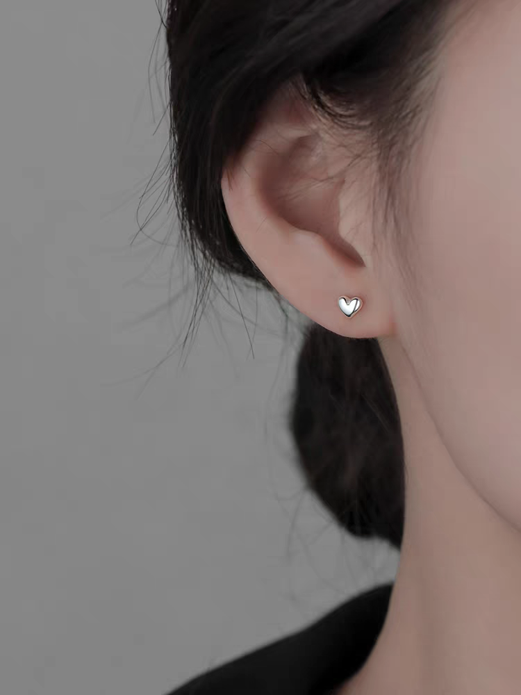 Bông tai trái tim bạc 999 nữ - Mẫu mới năm 2025