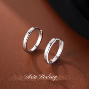 Bông tai vòng đơn giản bạc 999 - Mẫu mới năm 2025