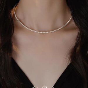 Sợi cổ ngọc trai siêu mảnh hãng Swarovski